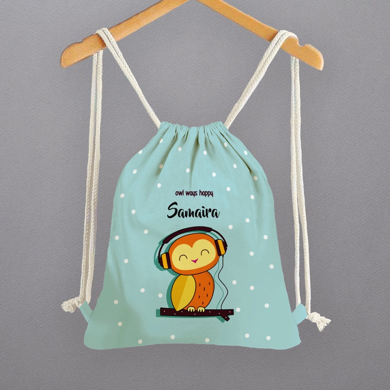 Personalised Drawstring Bags – Owl