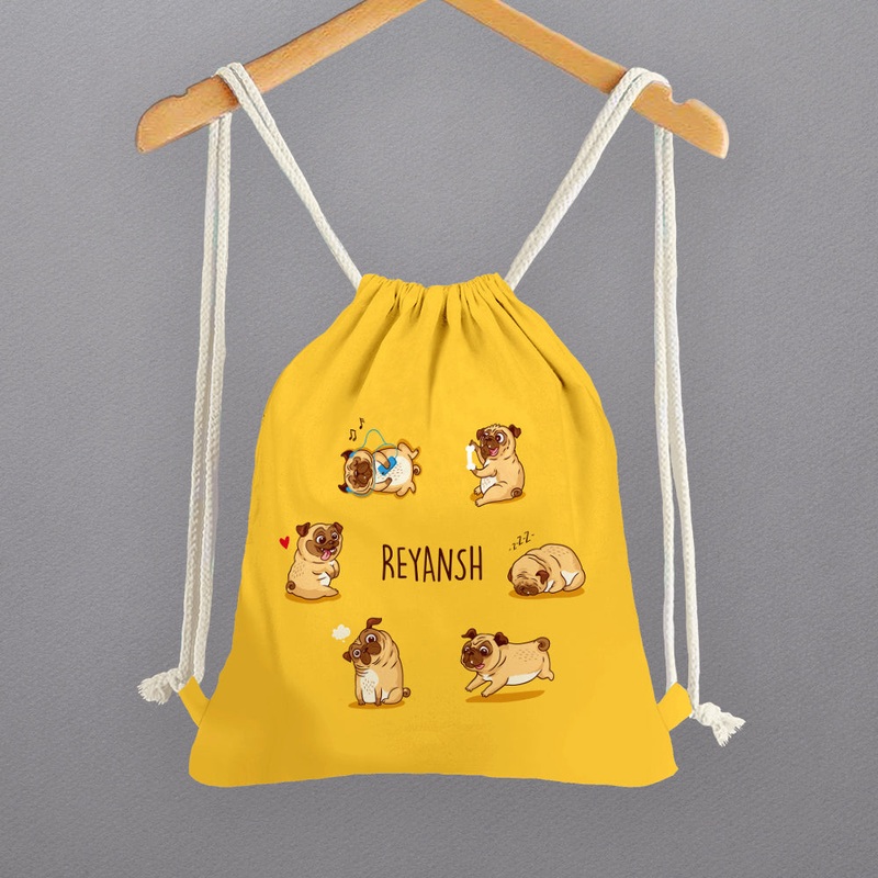 Personalised Drawstring Bags – Pug