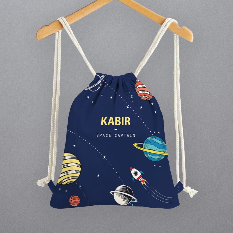 Personalised Drawstring Bags – Space