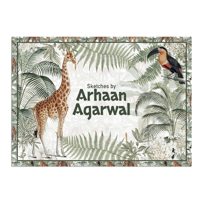 Personalised Sketch Book – Jungle Safari