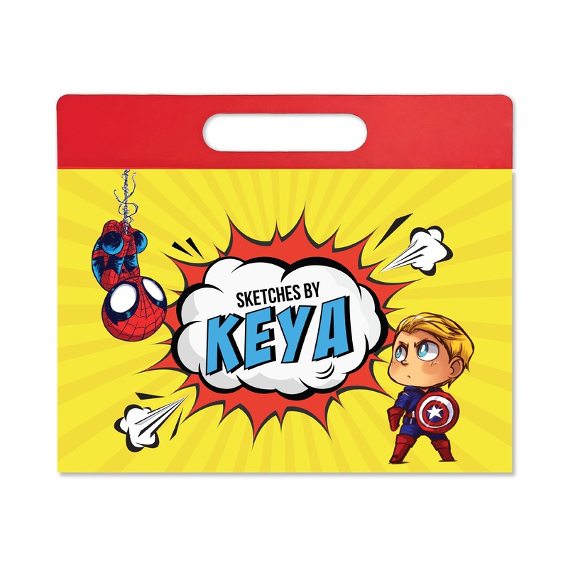 Personalised Travel Sketch Pad – Superhero