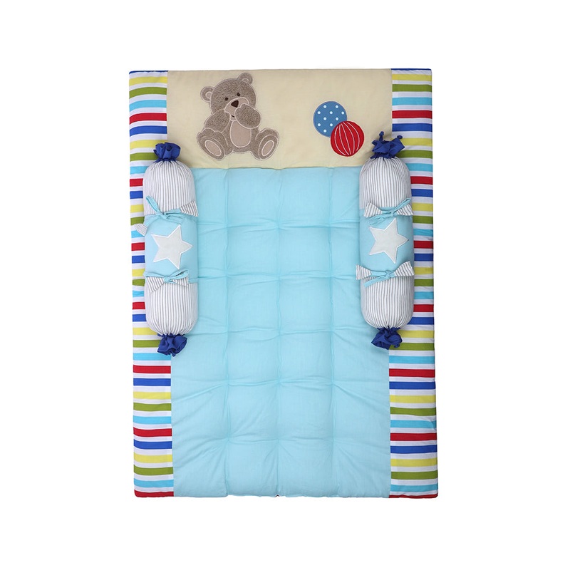 Abracadabra Cotton Bedding/Gadda Set Teddy Love Theme – Blue