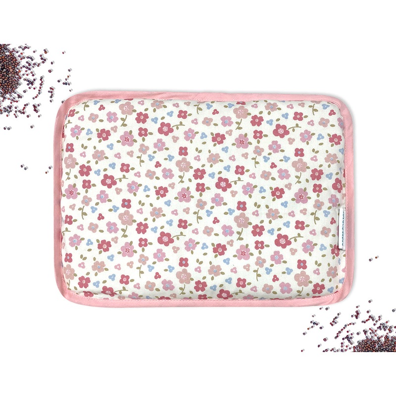 Abracadabra Head Shaping Mustard Seed Rai Pillow with Lavender Essentail Oil (Vintage Floral) – Pink