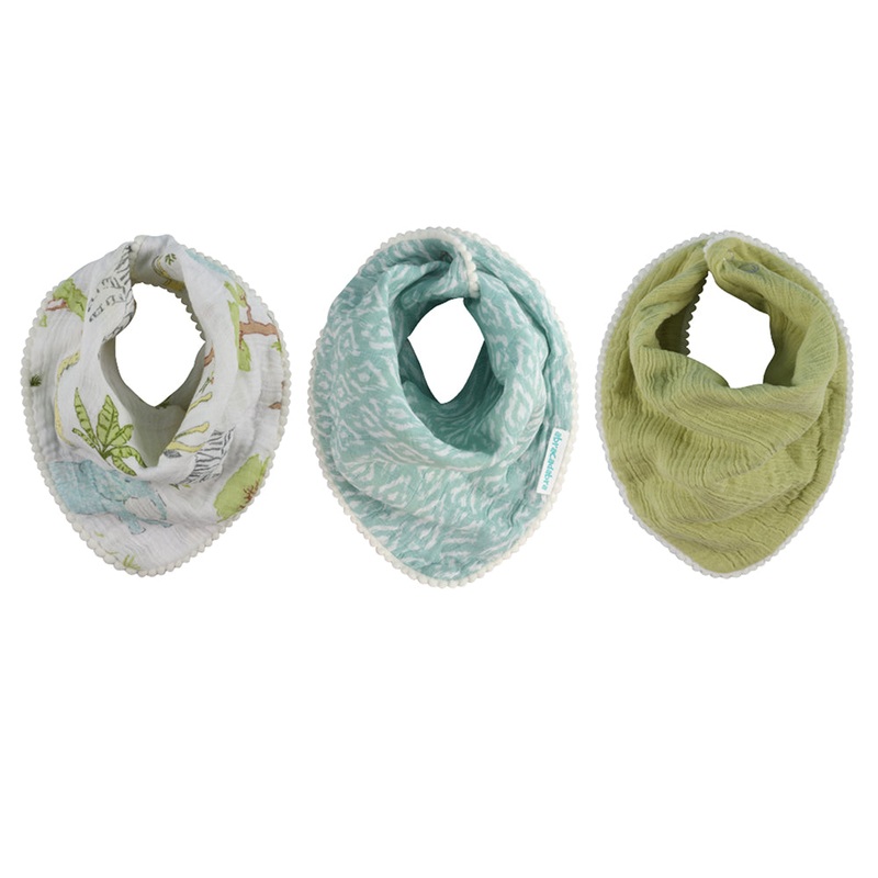 Abracadabra Muslin Bandana Bibs -Savanna