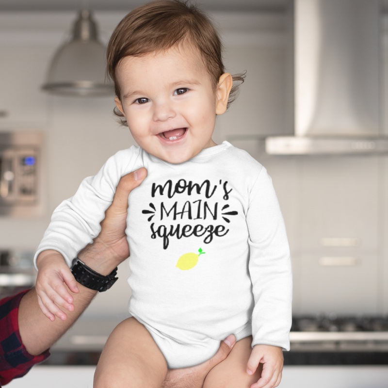 Mom’s Main Squeeze White Full Sleeve Onesie / Tshirt