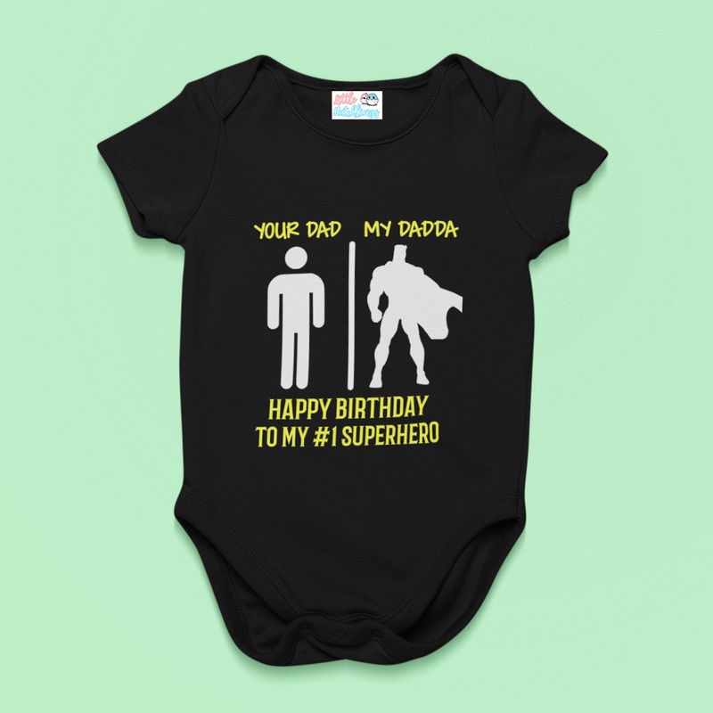 My Dad Superhero – Happy Birthday Black Onesie