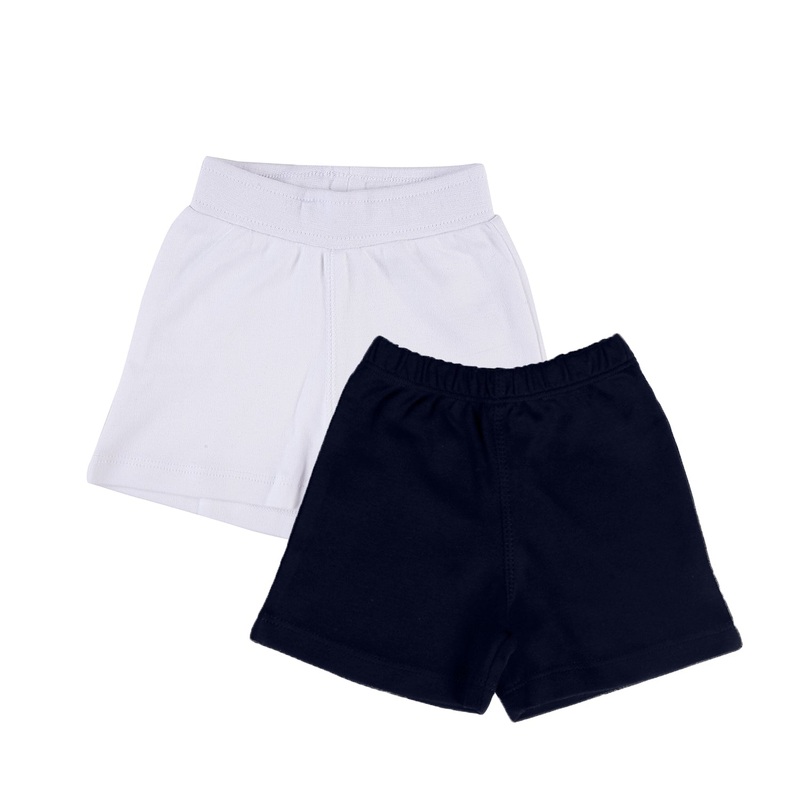My Milestones Shorts Boys Navy Blue / White – 2 Pc Pack
