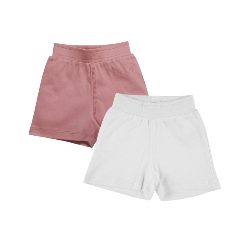 My Milestones Shorts Girls Peach / White – 2 Pc Pack