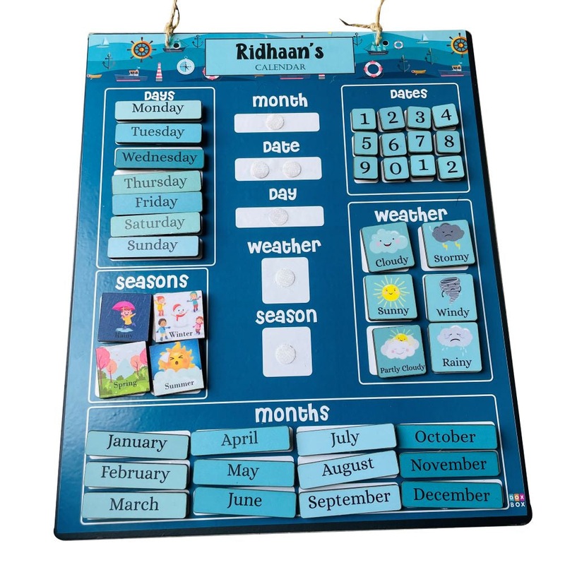 Personalised Wooden Calender – Nautical