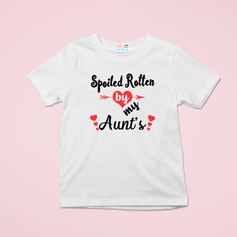 Spoilt Rotten By My Aunt (Heart) White Tshirt