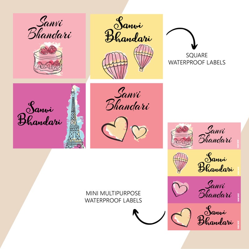Waterproof Name Stickers – Paris