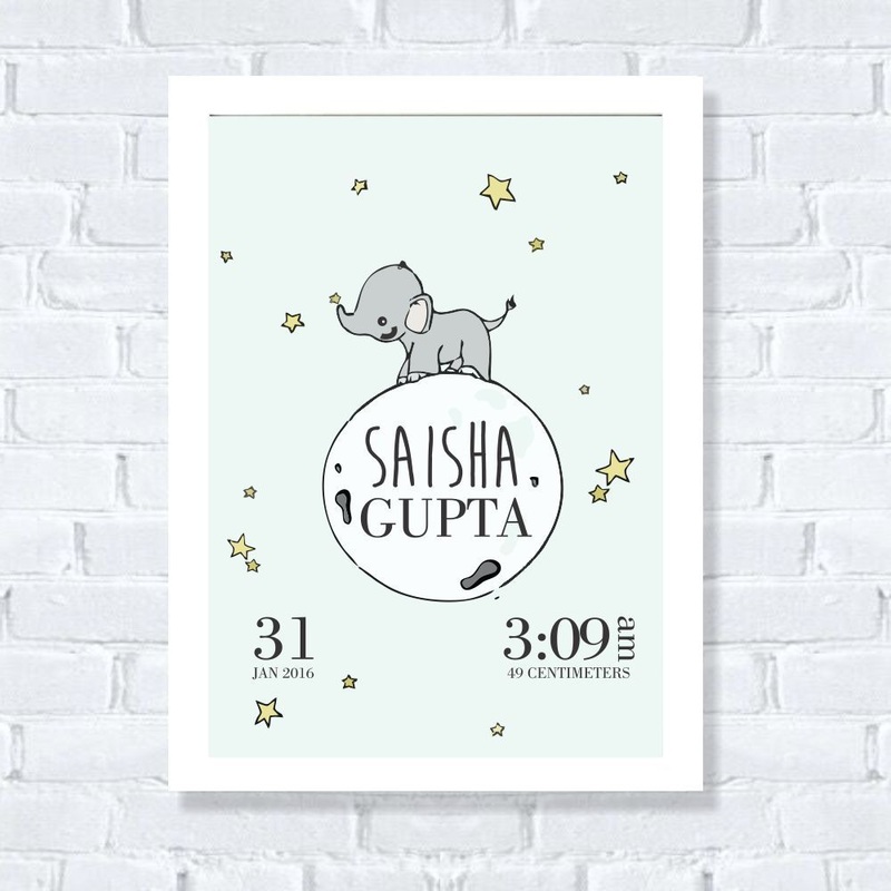 Birth Statistics Frame – Little Ellie