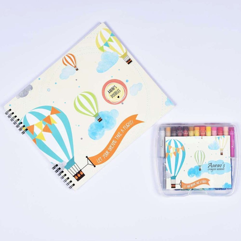 Doodle Book With Personalized Crayons – Bunting Balloons
