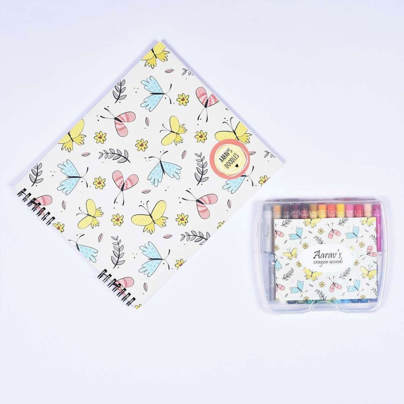 Doodle Book With Personalized Crayons – Butterfly