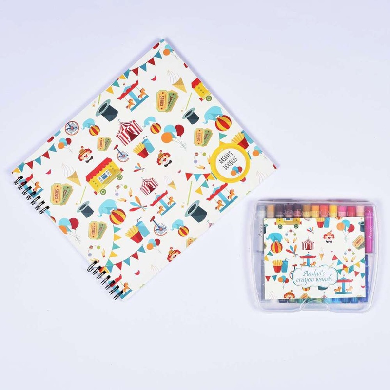 Doodle Book With Personalized Crayons – Circus