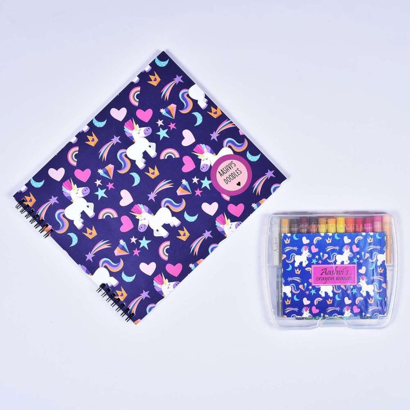 Doodle Book With Personalized Crayons – Magical Unicorn