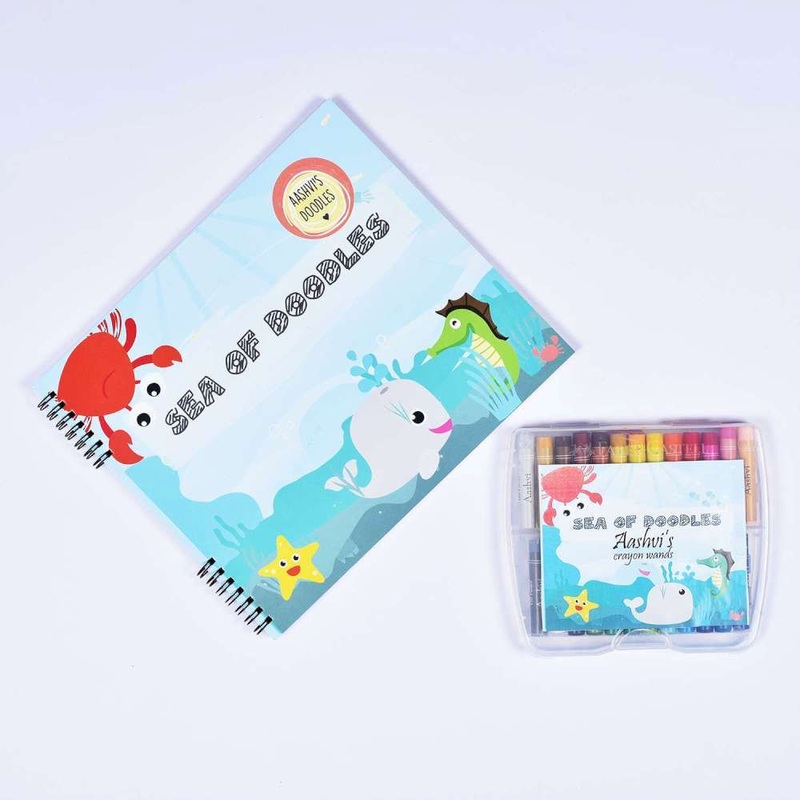 Doodle Book With Personalized Crayons – Underwater