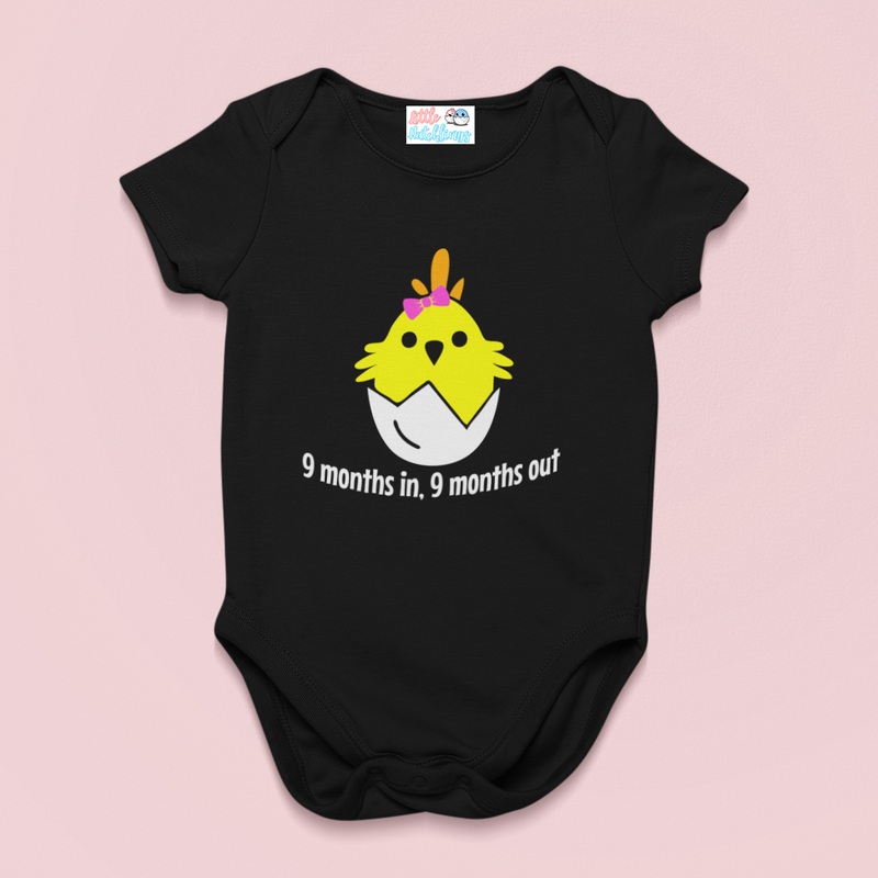 Monthly Birthday – 9 Months In 9 Months Out – Hatchling Egg – Black