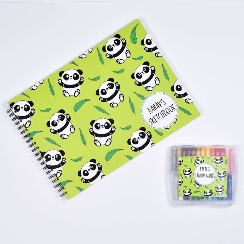 Sketch Books With Personalized Crayons – Hungry Panda