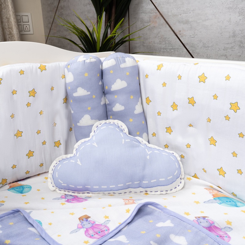 Tiny Snooze Organic Throw Cushion- Cloud