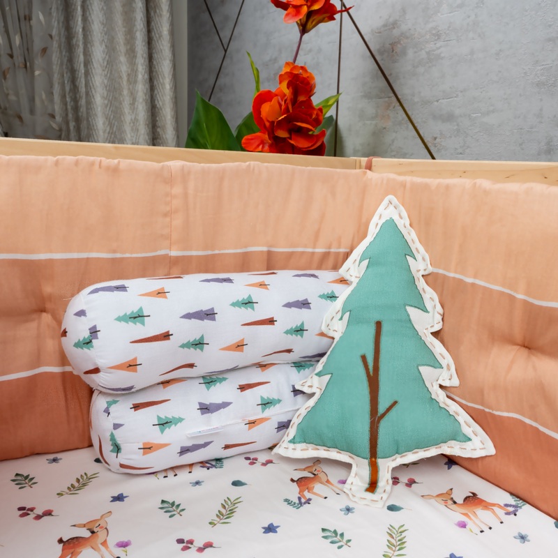 Tiny Snooze Organic Throw Cushion- Tree