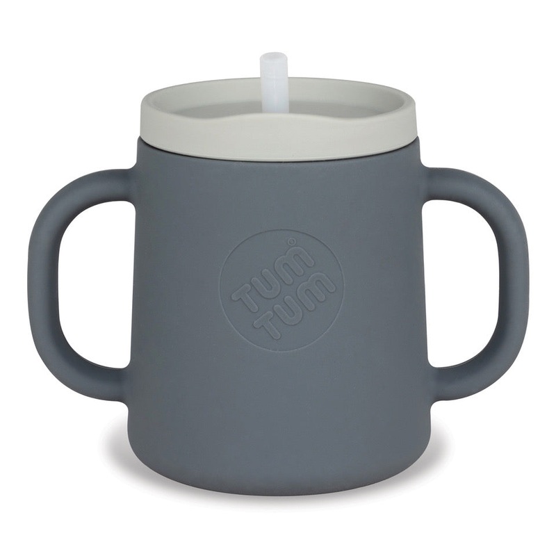 TUM TUM 3 Way Baby Trainer Cup, Designed With Feeding & Swallowing Specialist Speech Therapist, 180ml, Grey