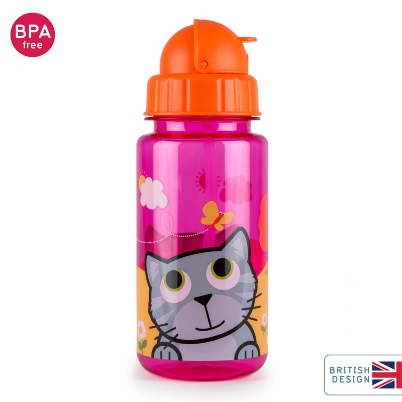 TUM TUM Flip Kids Water Bottle, 400ml, Bluebell