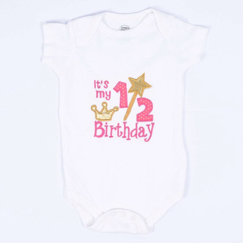 Half Birthday Magical Romper – Pink