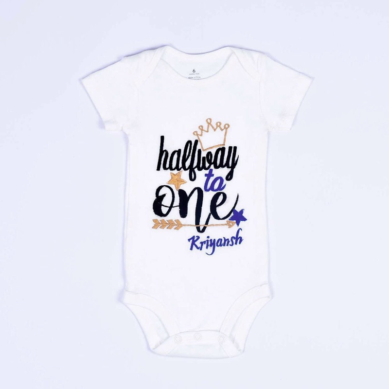 Half Way To One – Crown Romper