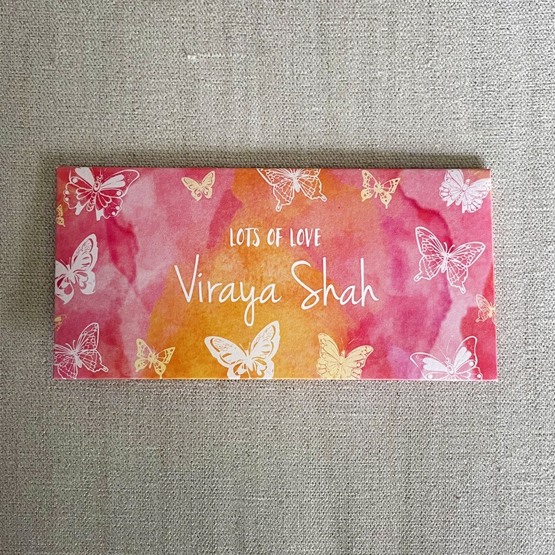 Personalised Cash Envelopes – Butterfly Red, Set Of 24