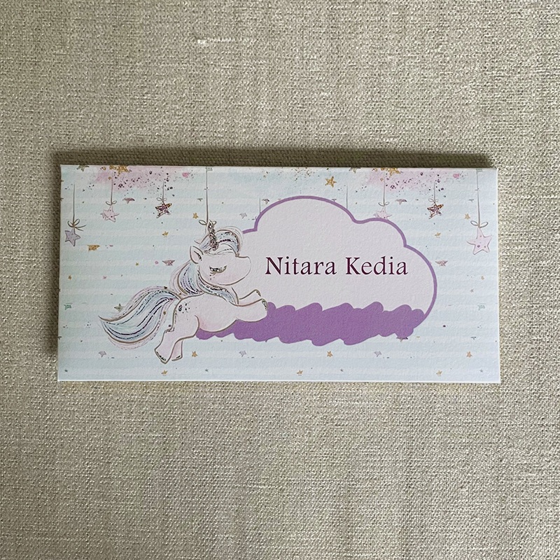 Personalised Cash Envelopes – Unicorn 1, Set Of 24