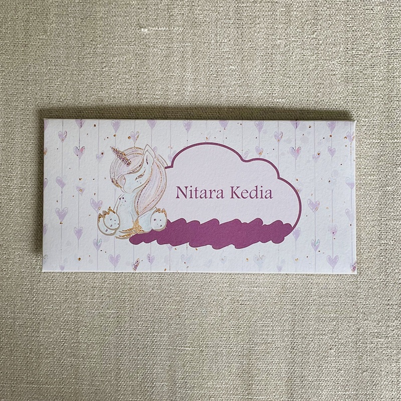 Personalised Cash Envelopes – Unicorn 2, Set Of 24