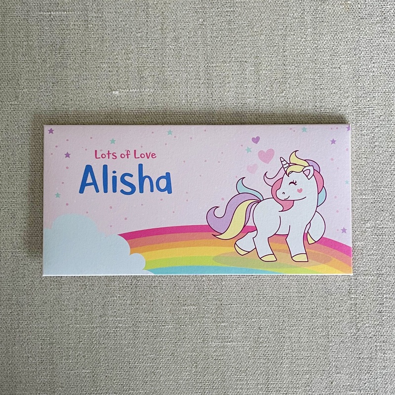 Personalised Cash Envelopes – Unicorn 3, Set Of 24