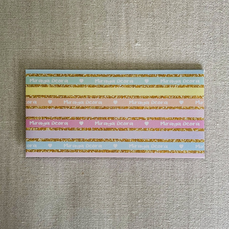 Personalised Cash Envelopes – Unicorn Stripes, Set Of 24