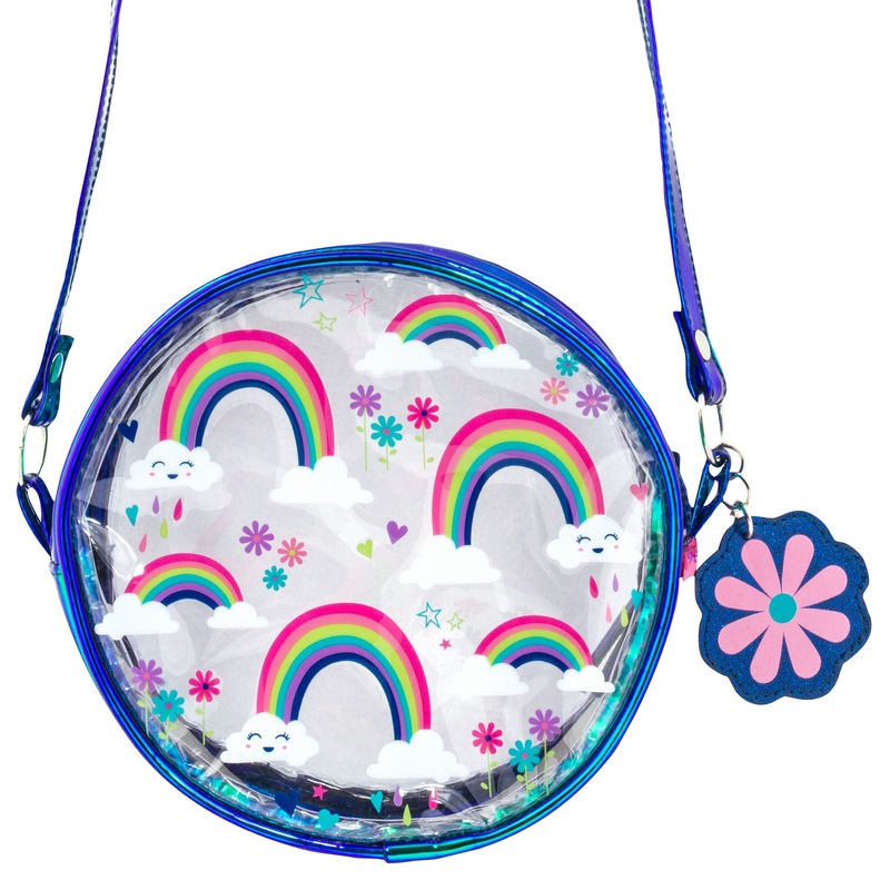 Stephen Joseph Clear/Iridescent Crossbody Purse – Rainbow