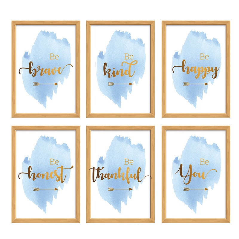 Be Brave, Be Kind, Be You Wall Art – Blue
