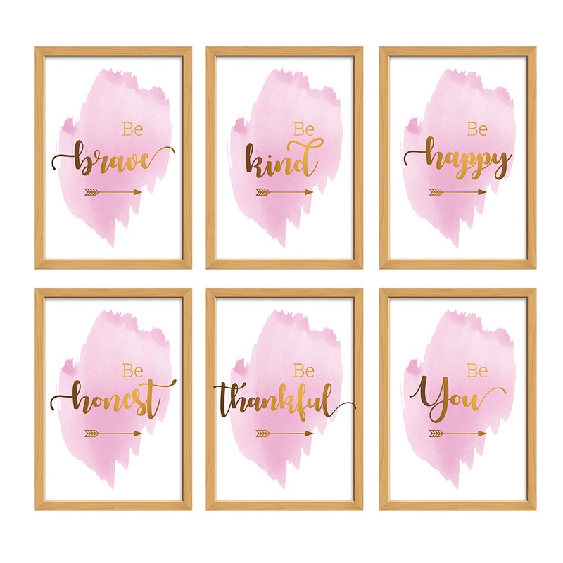 Be Brave, Be Kind, Be You Wall Art – Pink
