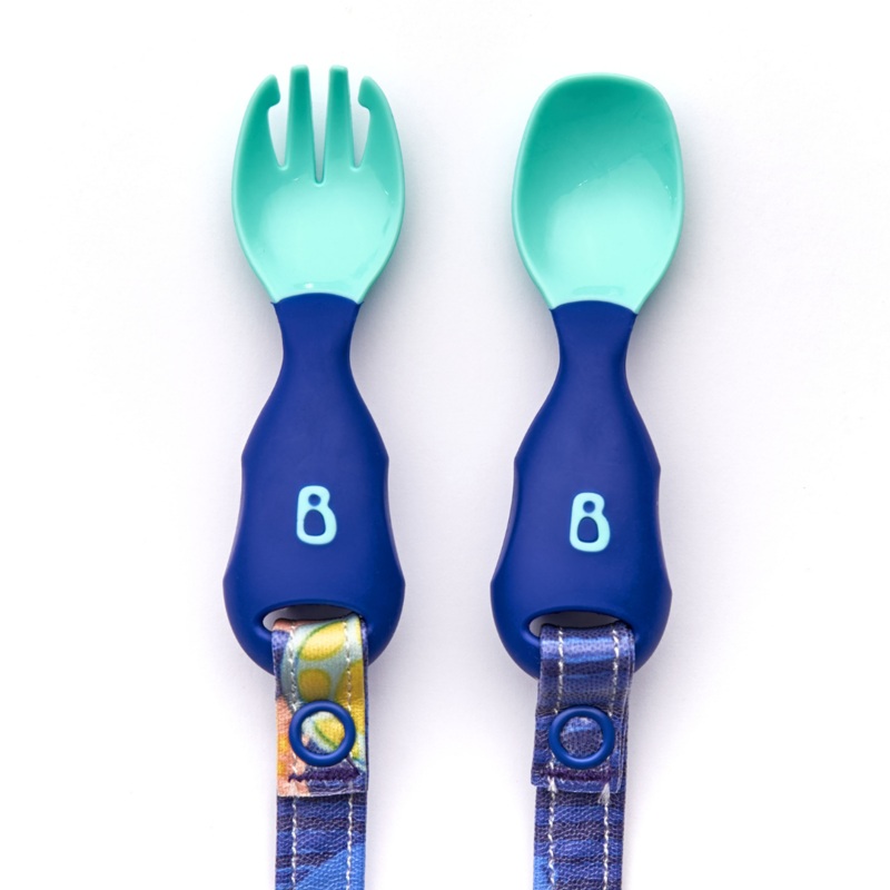 Bibado Handi Cutlery – Attachable Weaning Cutlery Set Oceans of Fun Dark Blue
