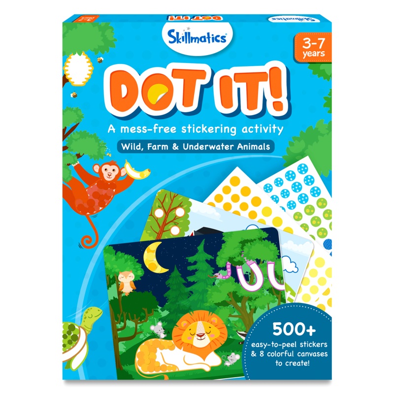 Dot it! – Wild, Farm and Underwater Animals | No Mess Sticker Art