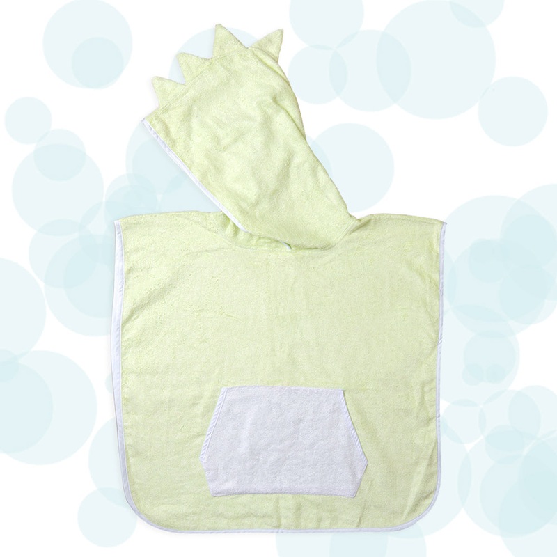 Fancy  Fluff Bamboo Cotton Baby Poncho – Dino