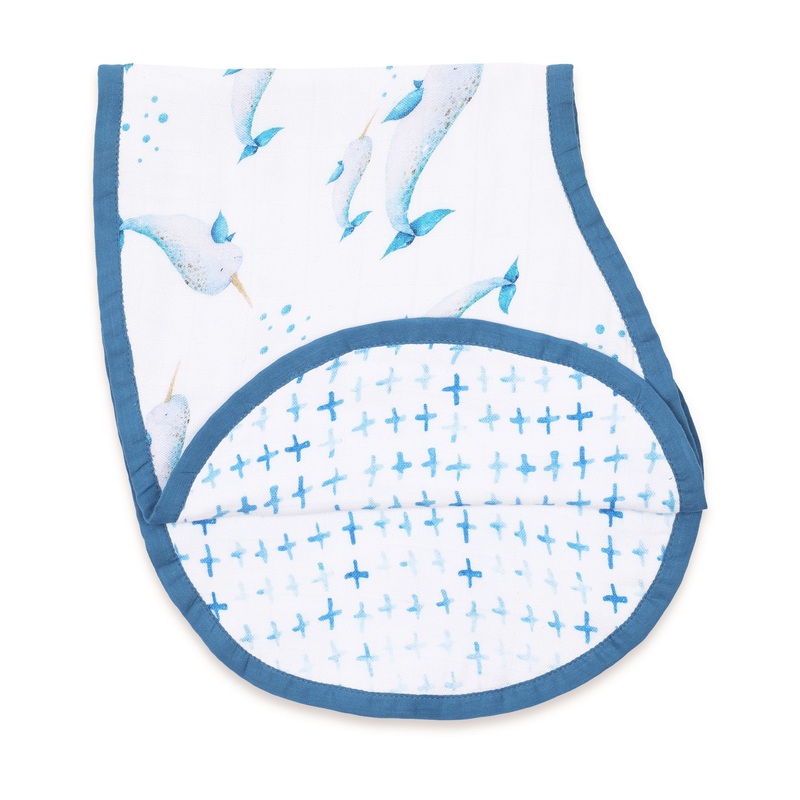 Masilo Bamboo Muslin Burp Cloth & Bib – Believe In Narwhals
