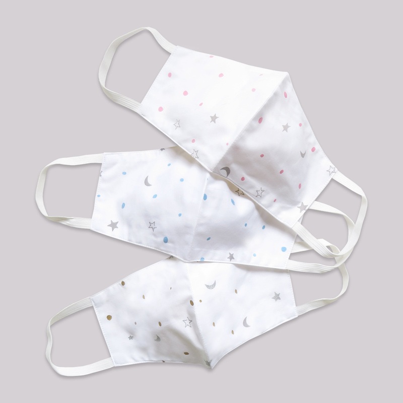 Masilo Face Mask Set of 3  Stars (Adult Size)