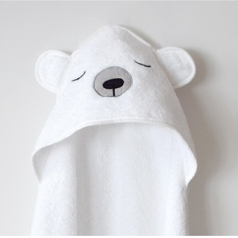 Masilo Organic Cotton Hooded Towel – Polar White