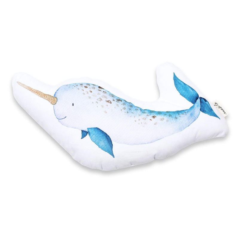 Masilo Organic Shaped Cushion – Believe In Narwhals