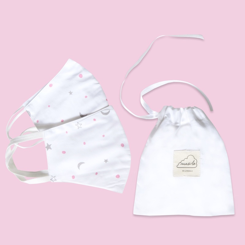 Masilo Twinning Face Mask Set  Star Pink (Adult/Kid)
