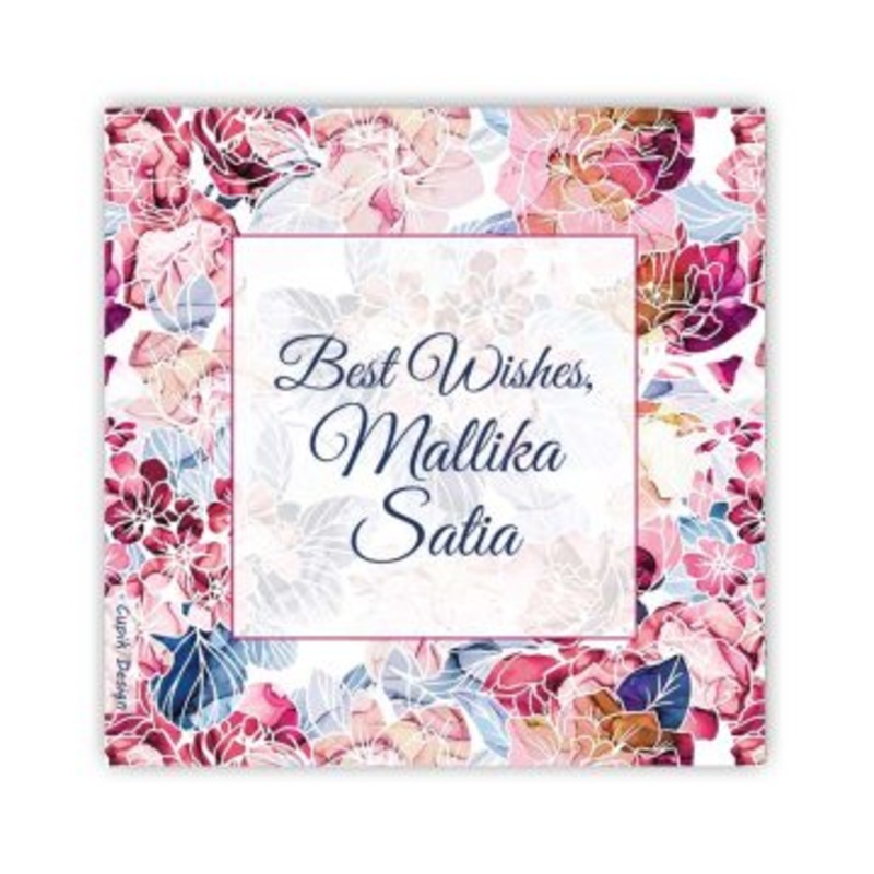 Personalised Fuschia Floral Gift Tags
