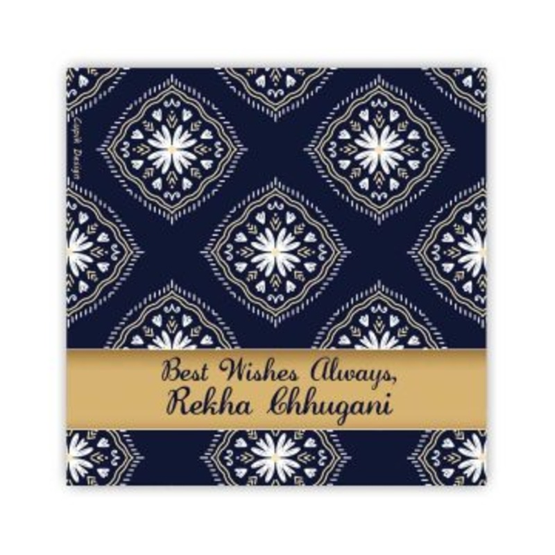 Personalised Indigo Ikat Gift Tags