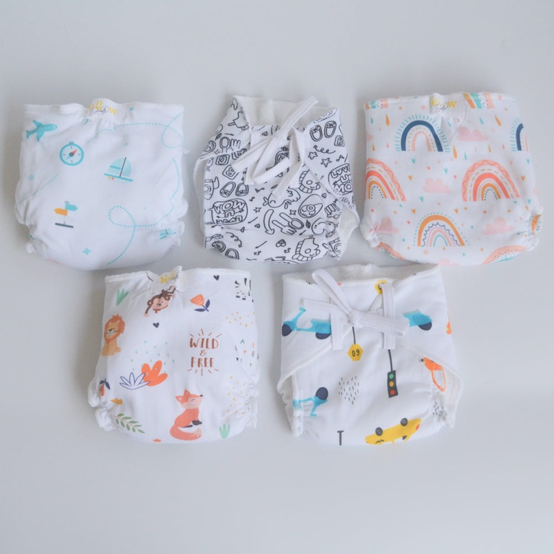 All Colours – Doodle Dry Nappies (Set of 5)