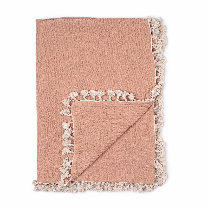 Crane Baby 6 Layer Muslin Blanket – Copper