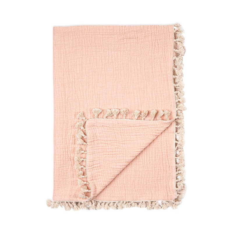 Crane Baby 6 Layer Muslin Blanket – Desert Rose
